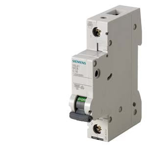 Siemens 5SL61066RC(S)-6A 1P 1MW 7.5kA TYPE:"B" AC:240/415V 50-60Hz MCB